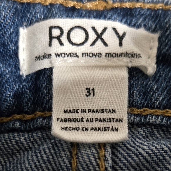 Roxy Swell Summer Beach Distressed Denim Jean Shorts Size 31 - Picture 6 of 13
